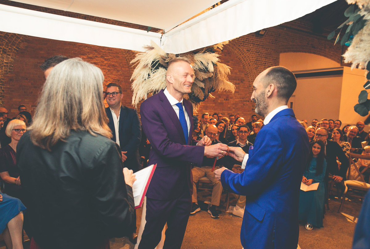 MattCainWriter's tweet image. Our wedding pics are in! And we’re reliving all the joy and excitement of the day! I never thought this would happen to me so it was the most incredible feeling to be surrounded by so much LOVE ❤️❤️❤️

📸 Joseph Scanlon Photography

#gaywedding #loveislove #lovewins