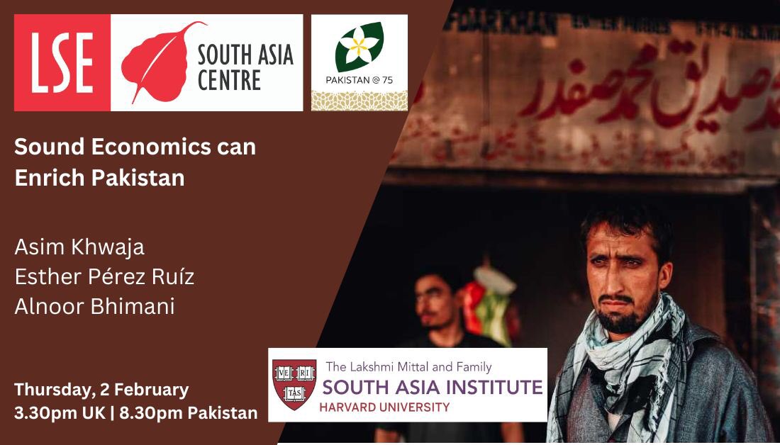 SAsiaLSE's tweet photo. Sound economics = stability &amp; prosperity! @aikhwaja @Harvard @MittalInstitute &amp; Esther Pérez Ruíz @IMFNews discuss #Pakat75 w/ @AlnoorBhimani 

🛎 Thurs 2 Feb 23
🕰 3.30pm🇬🇧 8.30pm🇵🇰 
🔗 Free Reg https://t.co/dZUqBRHCPJ

@econ_ra @ukinpakistan @adnanqk @natalyanaqvi @IGC_Pakistan https://t.co/zhIKaDbEGK