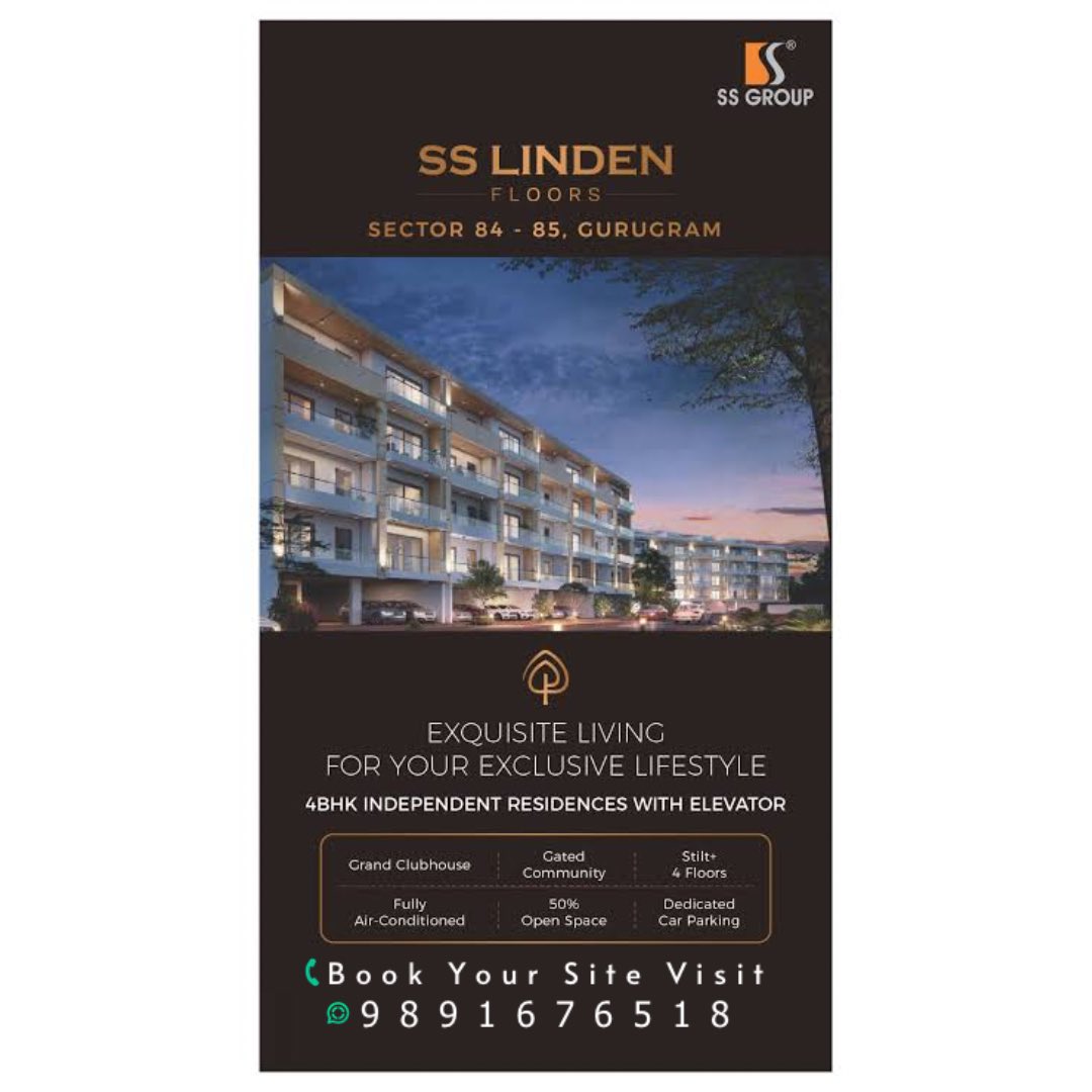 ContactAdssquad's tweet photo. Check out SS Linden Floors in Sector 84, one of the upcoming under-construction housing societies in Gurgaon.
#gurgaon #gurgaoncafe #gurgaonblogger #gurgaon_igers #gurgaontimes #gurgaoinvetment #investment #inviter #Pathaan #Beyonce #EubankSmith #NancyIsime #YearOfTheRabbit https://t.co/l65wEVQSQY
