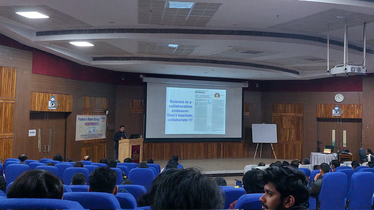 It was a privilege to attend @arshukla Prof. Arun K. Shukla's talk on the Day 2 of #fimb2023. Thank you for exciting us with your contribution to the field and giving us young people a boost of inspiration! 

#fimb #iiserkolkata