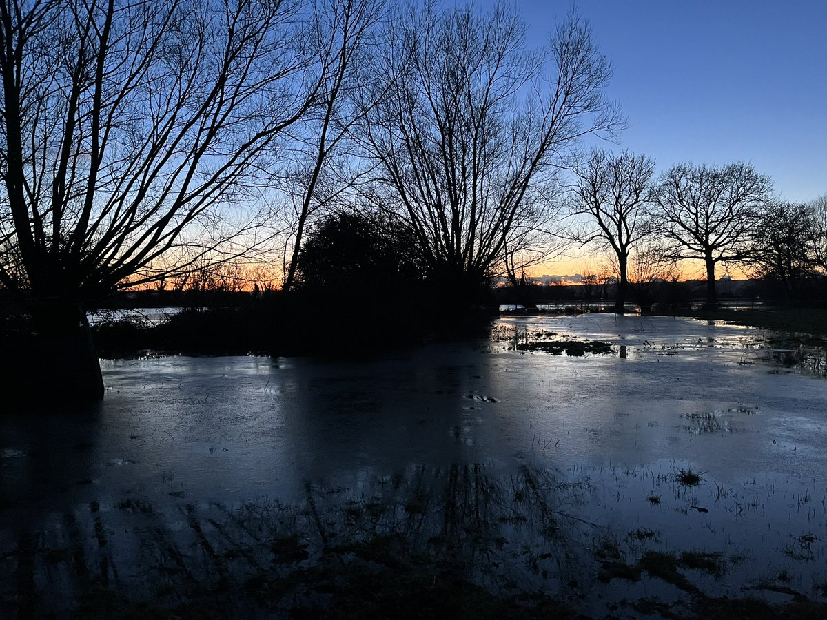 SouthWestFarm's tweet photo. Beautiful yet so damaging! But the water is receding, the land will eventually in time recover and no homes were damaged. January 2023 you have been very stressful so far. #somerset #somersetlevels #Flood #water #waterlevels #nomorerain #luckythistime https://t.co/Z6zvA7LVD1