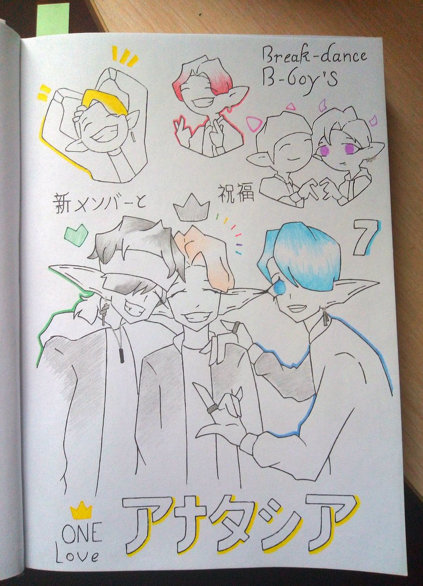 Shi69544187's tweet photo. 大好き 7 Anatashia！
何度も何度も見ます。
🌱🐳🐧⭐😈🐱🐺

（日本語を話さない）
(メモしてごめんなさい🙇‍♀️) 
#Tiara #Anatashia #アナタシア
#Tiaraのお絵描き帳 https://t.co/siSYm1kwxz
