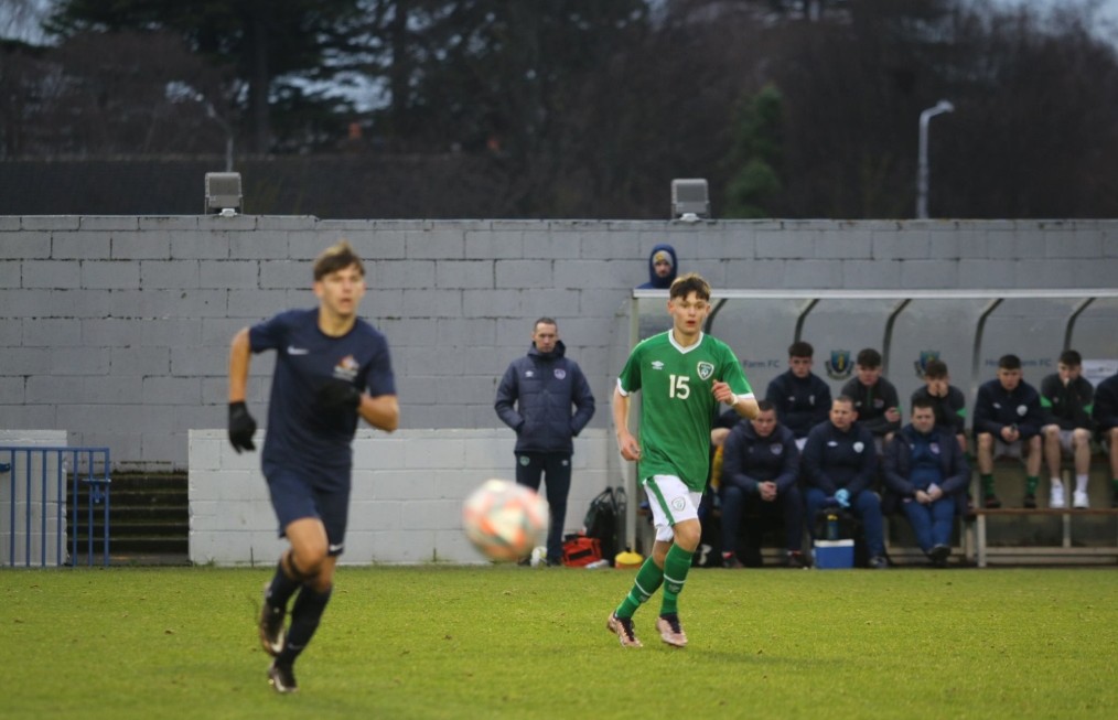 trmanu7's tweet photo. So proud of this young man. He works really hard to achieve his dream of being a professional footballer....and yesterday he wore the green of Ireland for the first time for the international schools team.  He played the full 2nd half and played well in a 2-1 Ireland win. ⚽🇮🇪 https://t.co/YllBzJqQgg