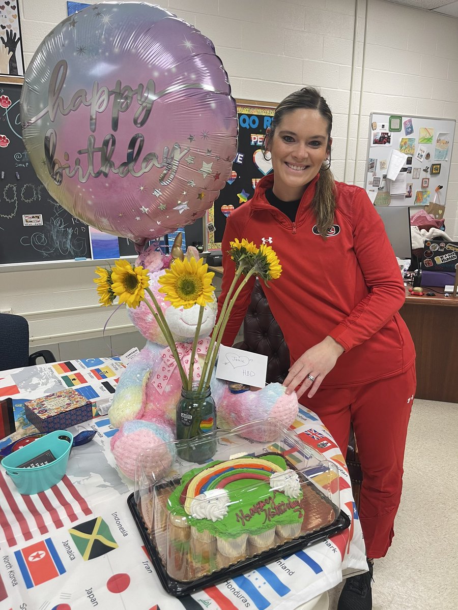 Happy Birthday <a href="/QOhsTST/">Mrs. Jamison, TST</a>! Thank you for all you do everyday ❤️🌈🐾!