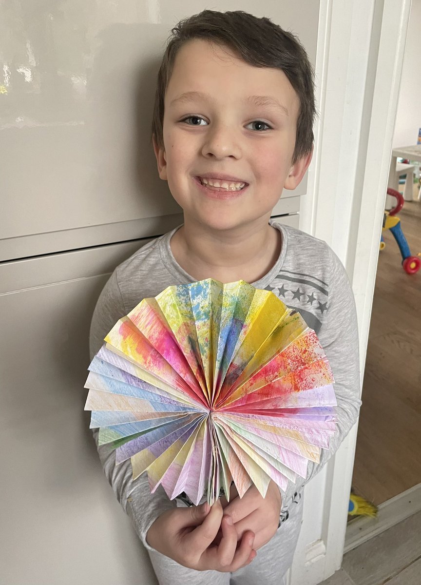 helen_higgs's tweet image. C completed task 7 today by making a decoration to celebrate Chinese new year 😄🇨🇳 we made a super colourful fan 🐰🎉 @ourladyoflourd1 #OLOLHomeworkChallenges 🎊✨