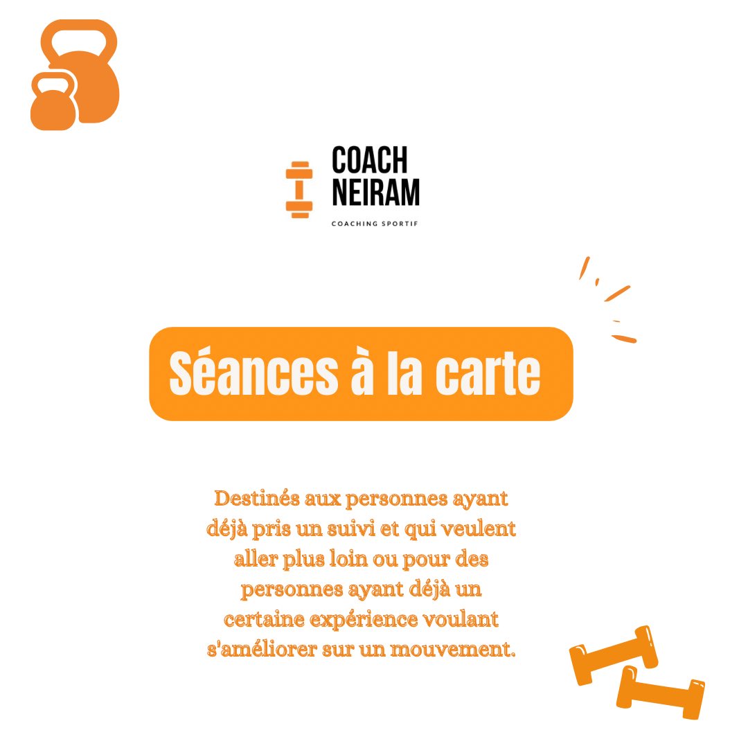 CoachNeiram's tweet photo. ⬇️⬇️⬇️
🏋🏻♂️ Coaching en salle de sport
🏠 Coaching à domicile
👨🏻💻 Suivi à distance
📈 Programmes personnalisés
Mon site web (https://t.co/bf8AhQjH0u) 💻📱
#TeamNeiram #Coaching #PersonalTrainer #clermontferrand #BasicFitFR #musculation https://t.co/X5yvyEQ3Xh
