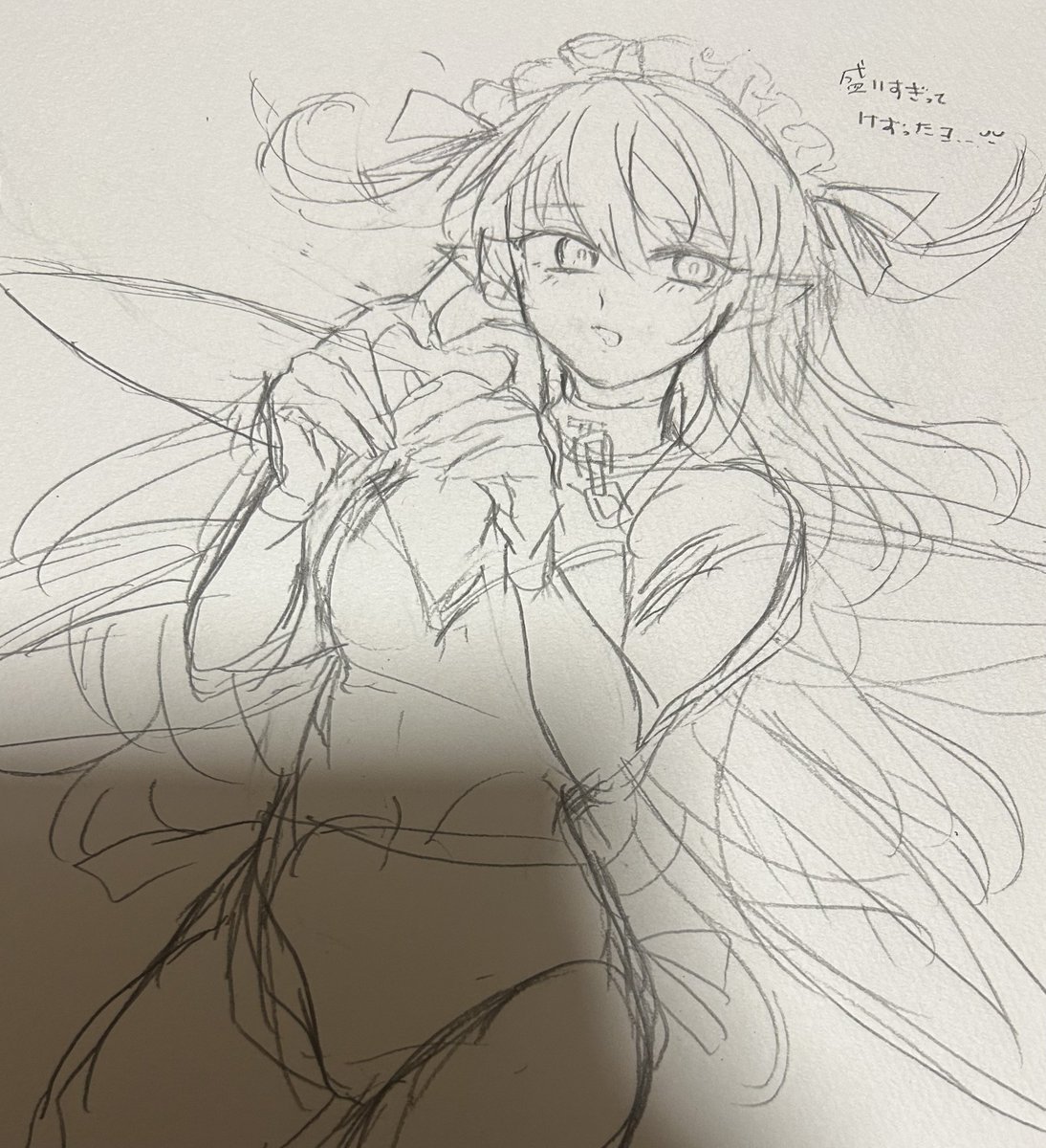 今日は skebでもらったリクエストを納品してたョ!
これは下書き 