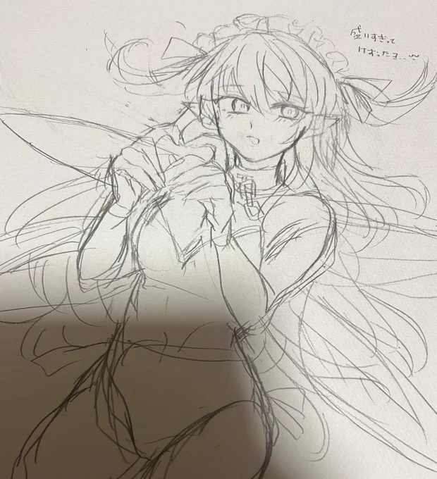 今日は skebでもらったリクエストを納品してたョ!
これは下書き 
