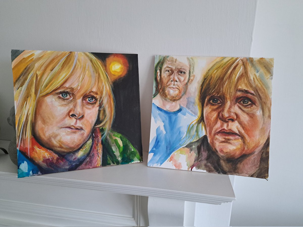 Had to be done! Superb actors gripping us each week, superb writing. The cafe scene has got to be up there in my top scenes in any drama...so of course
..i had to paint it! watercolour 30x30cm  #sarahlancashire #siobhanfinneran #sallywainwright #jamesnorton #happyvalley