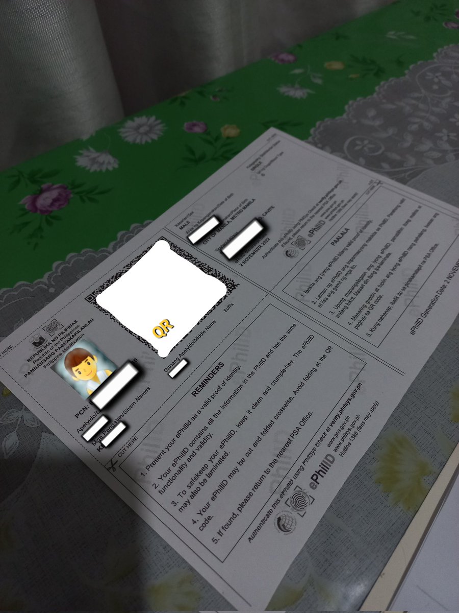 kennocx's tweet photo. Got my ePhilID. Ang cute. Sana ako na lang nag print, kahit colored pa 😌 #NationalID https://t.co/dPLB5ZJn29