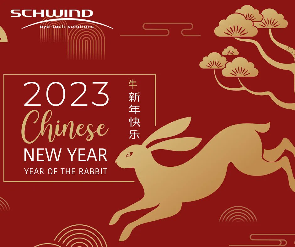 SCHWINDLaser's tweet photo. Happy Chinese New Year everyone celebrating! May your rabbit year be filled with happiness and prosperity! ✨🎇
#schwind #chinesenewyear #rabbityear #schwindlasers https://t.co/eRbVlt9FuS