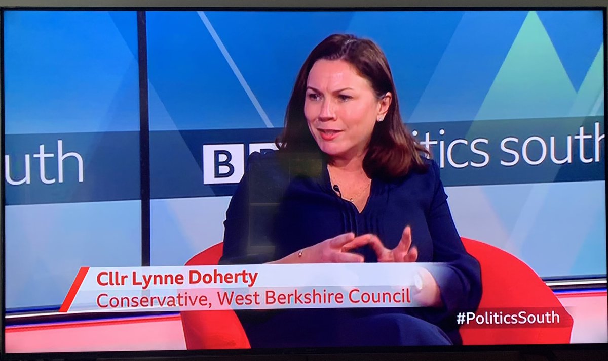 Good to see @LynneDoherty_ representing #WestBerkshire on #PoliticsSouth today. Discussing wide range of topics from #LevellingUp to Cake!