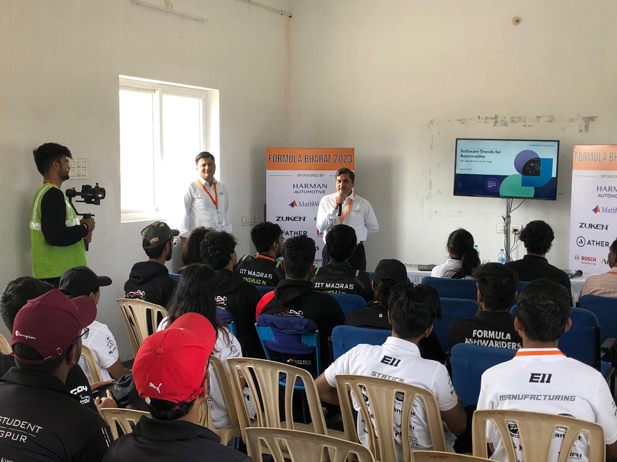 Witnessing the best budding automotive engineering talent of India at <a href="/formulabharat/">Formula Bharat</a> while HARMAN Automotive showcases their cutting-edge in-car technologies to the young minds. 
Think AutoTech. Think HARMAN.
 #automotiveindustry #automotivetechnology #automotiveengineering