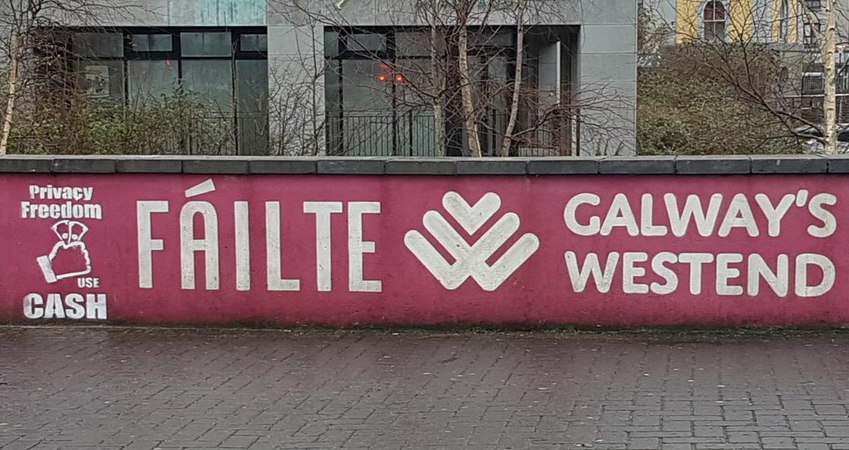 Bravo to @galwayswestend for taking the side of the people over global corporations and Bankers in this push back against the drive for a surveillance cashless society. Cash Is Freedom, Cash Is Privacy, #CashIsKing