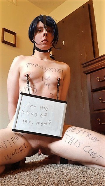Are you proud of me, mom?  #bdsm #slave #degradedwhore #humiliation #bodywriting #bigclit https://t.<a href="/tag/bdsm"class="tags">#bdsm</a><a href="/tag/slave"class="tags">#slave</a><a href="/tag/degradedwhore"class="tags">#degradedwhore</a><a href="/tag/humiliation"class="tags"><span>#humiliation</span></a><a href="/tag/bigclit"class="tags"><span>#bigclit</span></a><a href="/tag/bodywriting"class="tags"><span>#bodywriting</span></a>