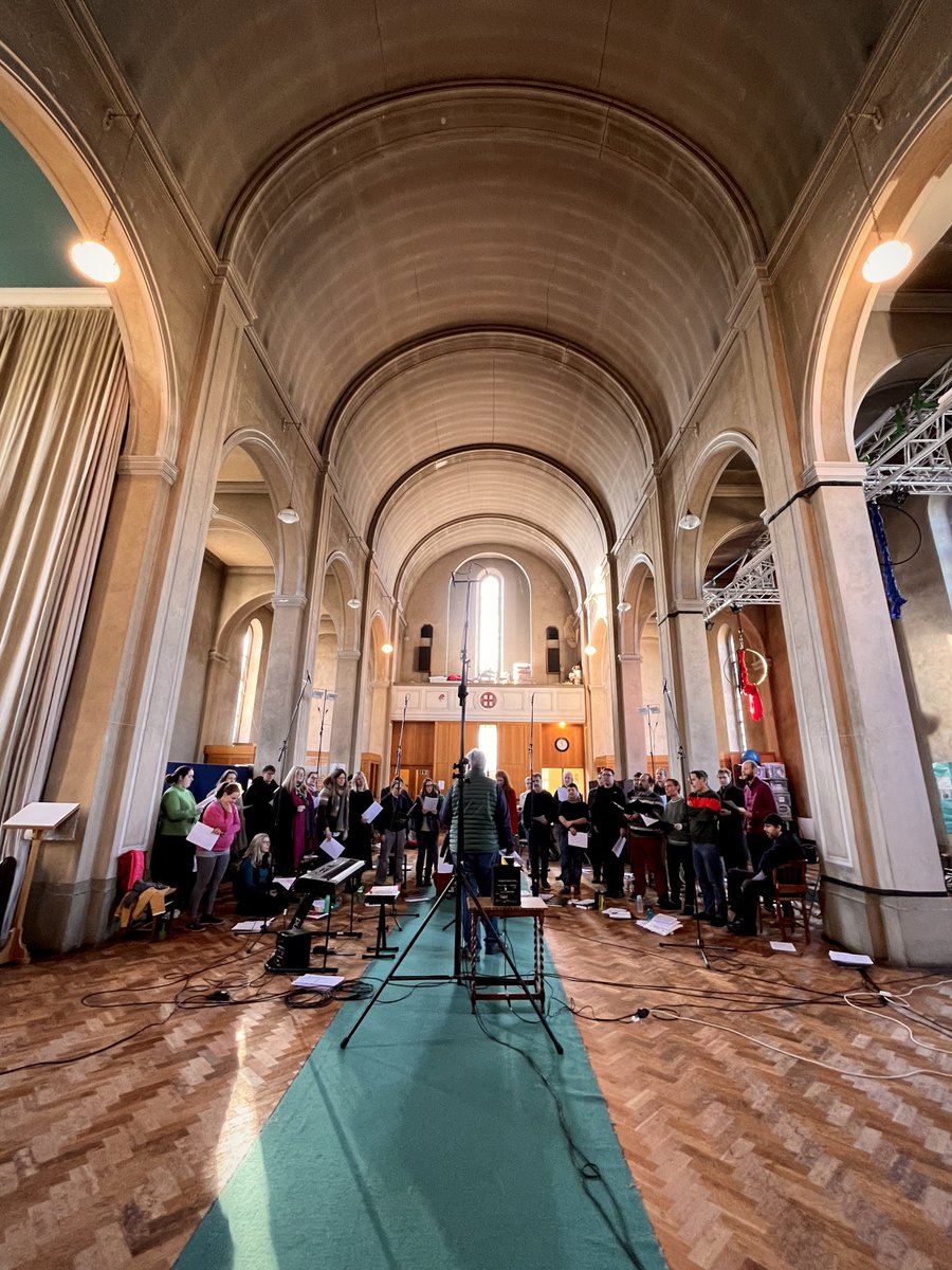 Our second day of recording is over, and what a marathon it was! Lots of lovely tunes to enjoy, including choir favourites ‘In the stillness’ by Sally Beamish, &amp; Ben Parry’s jolly arrangement of ‘Jingle Bells’. 🔔 

We’re looking forward to getting everything in the can today! 💿