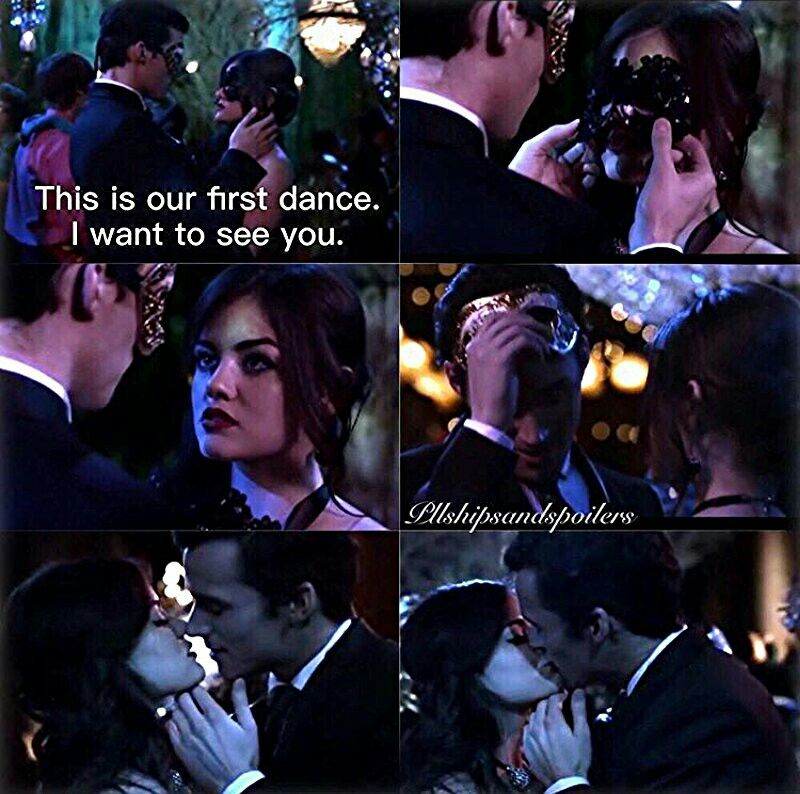 siobhanx3's tweet photo. Today's #ShakespeareSunday theme is #Clothing &amp; #Accessories:

O' What may man within him hide, though angel on the outward side!

MFM
A3S2

O, that I were a glove upon that hand That I might touch that cheek!

R&amp;J
A2S2

 #PLL's Masquerade Ball:
#Ezria. 
#Ezra &amp; #Aria's 1st dance https://t.co/BEBxy78EXk