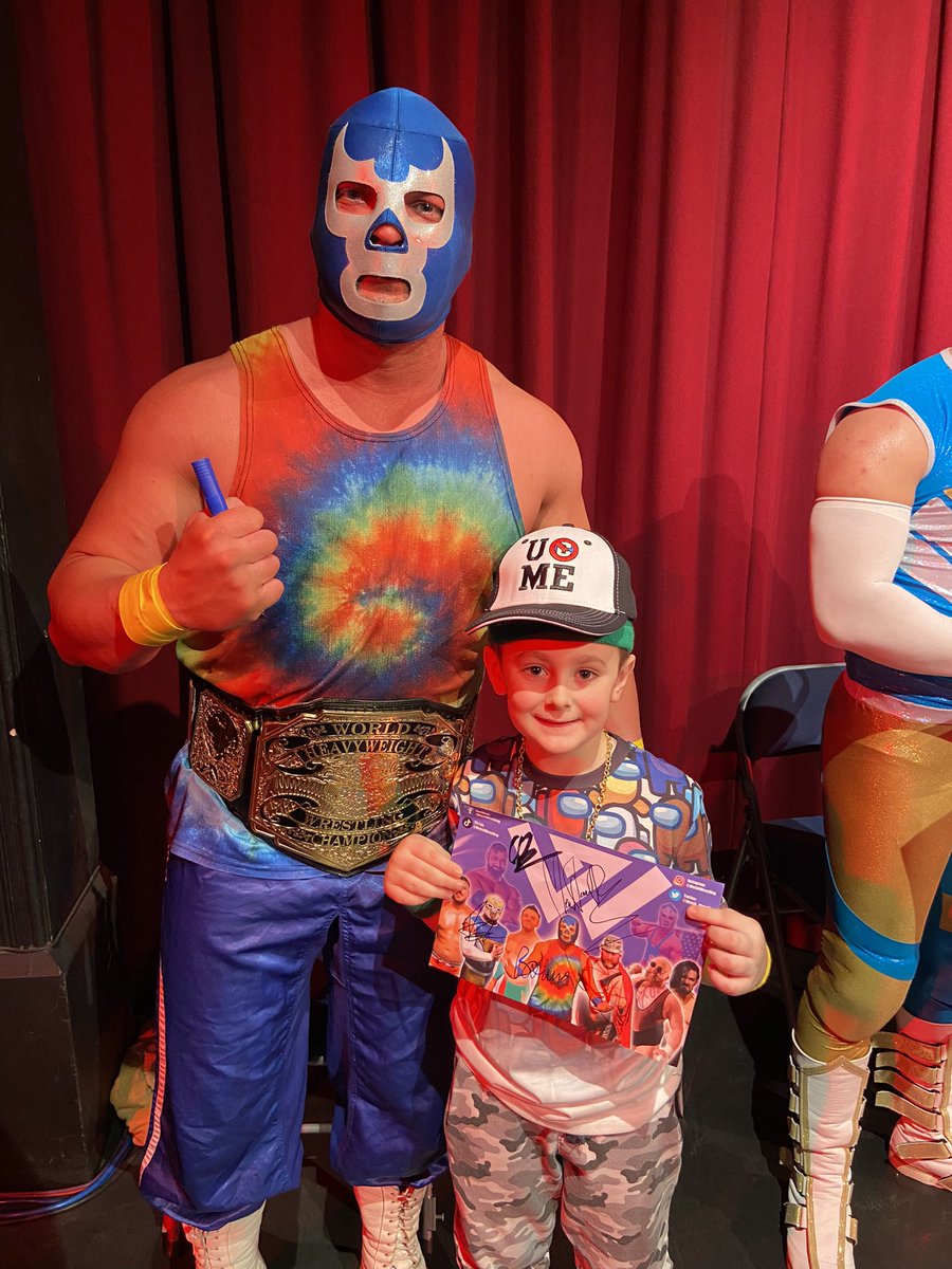 FarrRhys's tweet photo. Theo enjoyed the Welsh wrestling last night https://t.co/KHJVgnFxvF