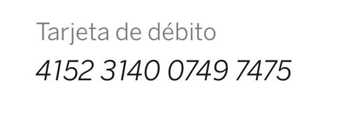CuloBolloFans's tweet photo. Si la quieren ayudar a Vero dónenle esta es su tarjeta. @airanmuwu https://t.co/7lH93eGcJ9