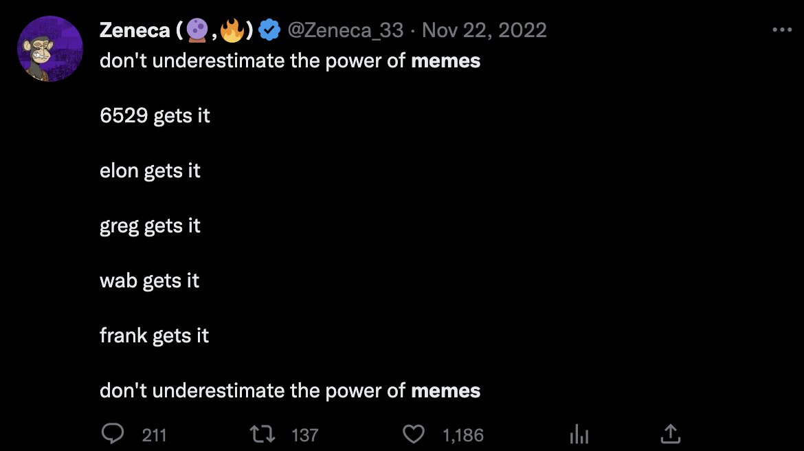 Zeneca's tweet photo. Oh, The Memes are doing well. Shocking! https://t.co/6qpe3hE9le