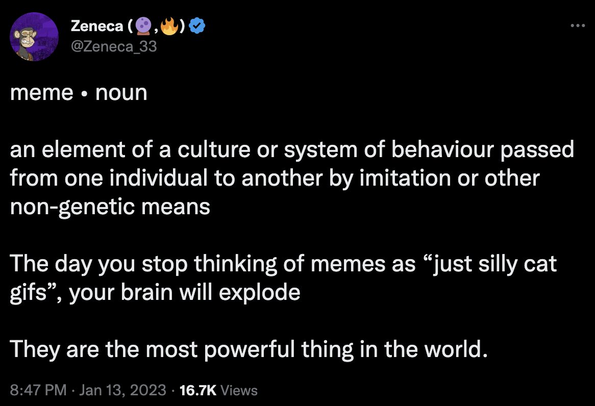 Oh, The Memes are doing well. Shocking!