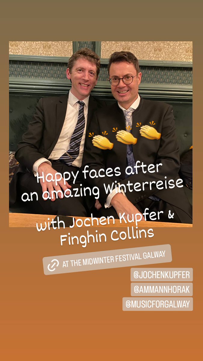 Schubert's Winterreise with
<a href="/jochenkupfer/">Jochen Kupfer</a> and @FinghinCollins at the Midwinter Festival in Galway @musicforgalway