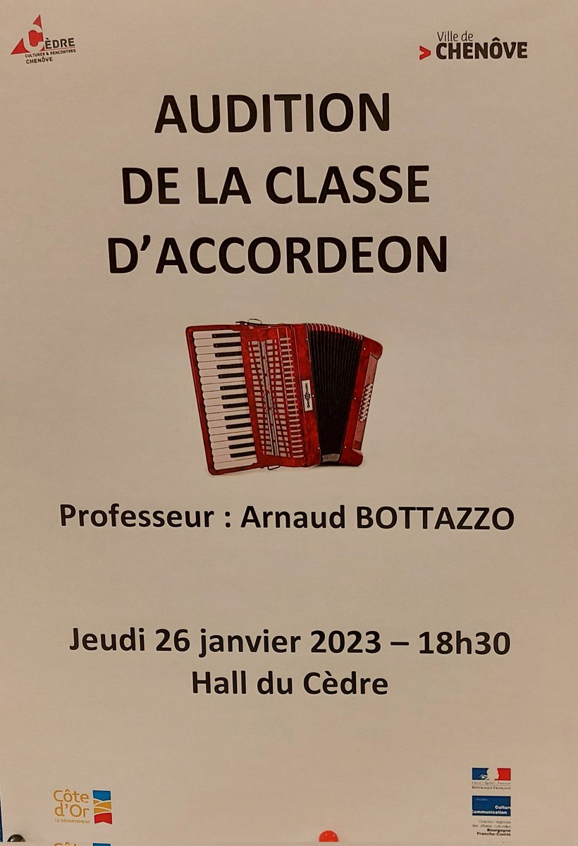 aacomc's tweet photo. audition accordéon ce jeudi 26 janvier https://t.co/FelzdQtSqd