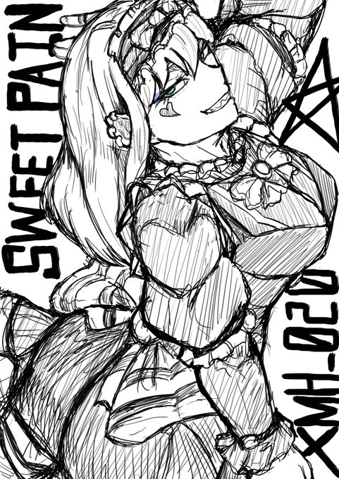 真面目な落書き(たまには)。シンフォギアのガリィ🥶🌨️So SWEET PAIN 