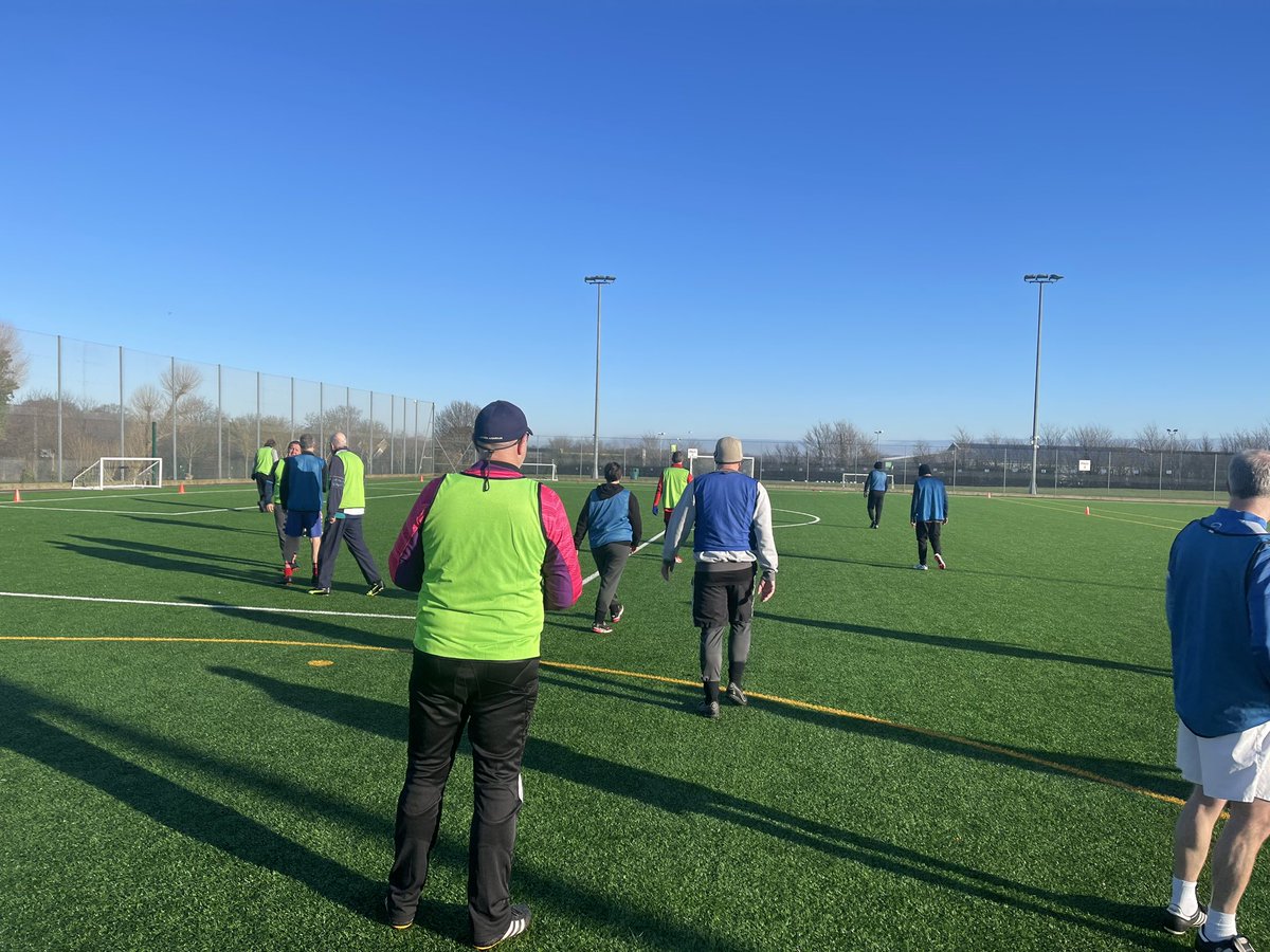 regentwalkingfc's tweet image. Same game different venue for our training at a hour later 10am till 11am today on the Colne Schools pitches. Enjoyable session by everyone.#walkingfootball #brightlingsea