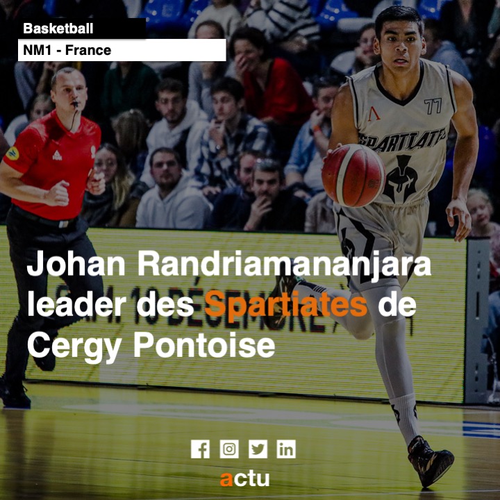 orangeactu's tweet photo. L'ailier de 1,98m, Johan Randriamananjara, a rejoint les Spartiates de Cergy Pontoise en début de saison. Après 20 journées, le jeune joueur s'est imposé comme le leader du club de NM1 avec une moyenne de 13,7 points inscrits en 20 matchs. https://t.co/rSbX7AKRDy