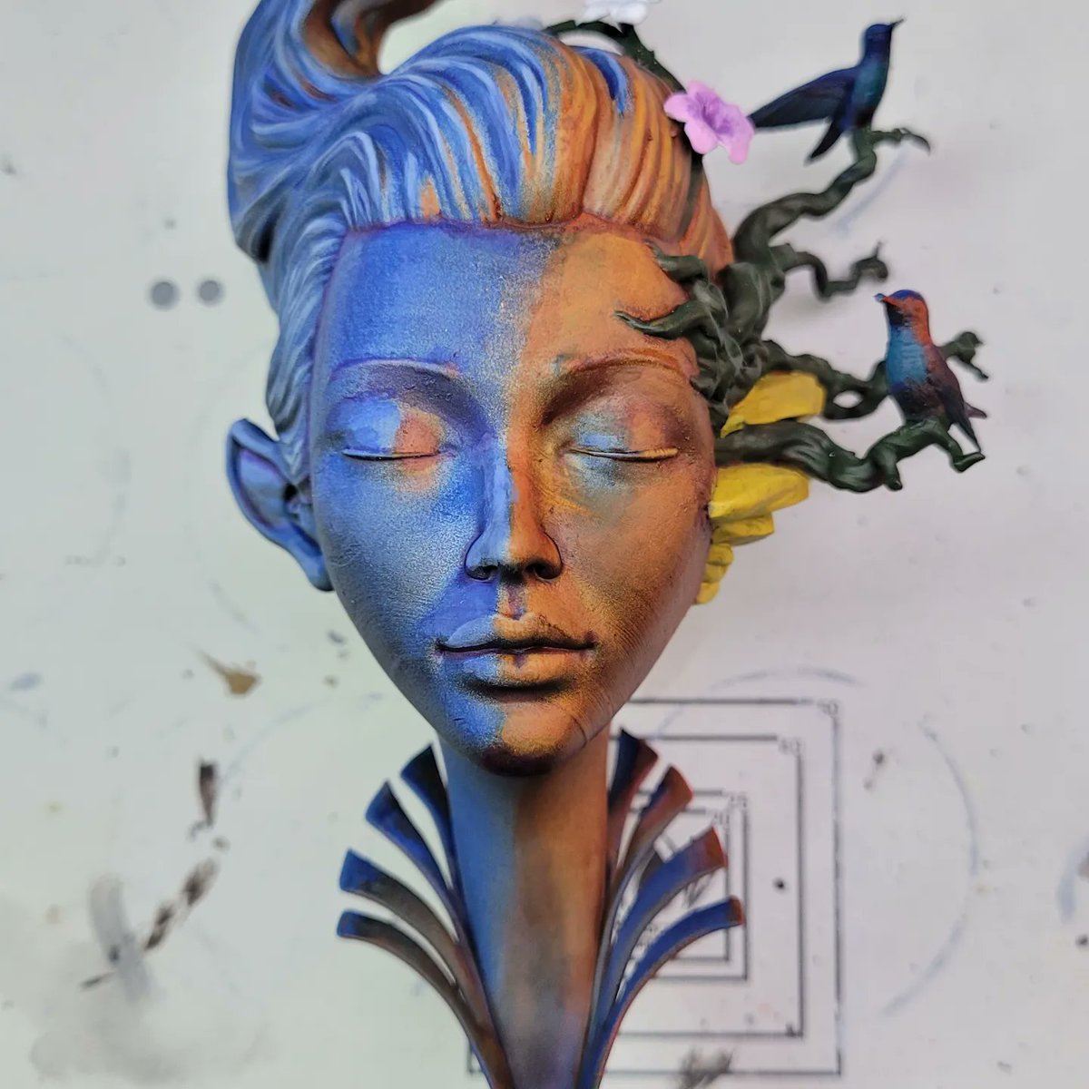 TheBaldGM's tweet photo. @Goblin_Squire #goblinspiration
My contribution for January's "Break" Goblinspiration.
I did paint a bust, broke it, and decided to make the remains into an Art Piece...
"A mini painter's struggle"
1/2 https://t.co/ezVAgXtE7m