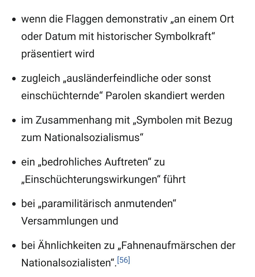 LeaksQuer's tweet photo. Verboten ist das Ganze nicht, außer es trifft einer der folgenden Punkte zu. Heißt das aber, dass die Polizei etwas machen würde, wenn man es am 27.01. dem Holocaust-Gedenktag melden würde? @Polizei_Thuer @GeorgMaier8 2/2 https://t.co/rLx3koZPfs