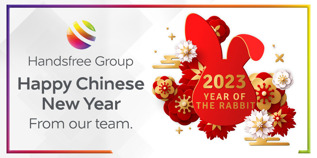 Happy #ChineseNewYear to our customers, partners, and suppliers. The Year of the Rabbit is said to bring prosperity, hope, and calm. Wishing you all the best of luck in the year ahead.

#HappyChineseNewYear #WeAreHandsfree