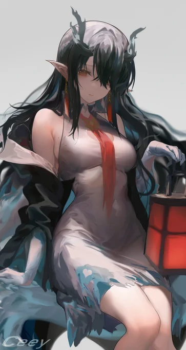 夕 #明日方舟 #アークナイツ #夕 #Arknights #竜娘  