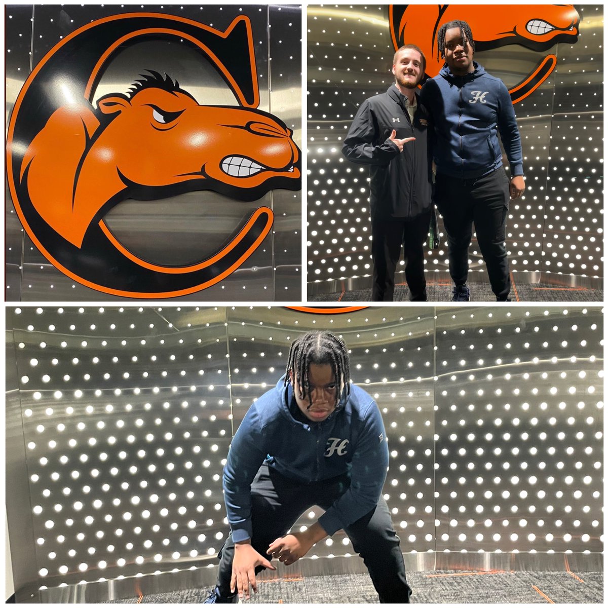Banks had a great visit at Campbell touring the football facilities, meeting coaches &amp; players; I tagged along, stayed in background so he could handle his BUSINESS!  Thanks coaches @PierceGraham6 and <a href="/AnaeCoach/">Famika Anae</a> 
#PositiveVibesCampusWide