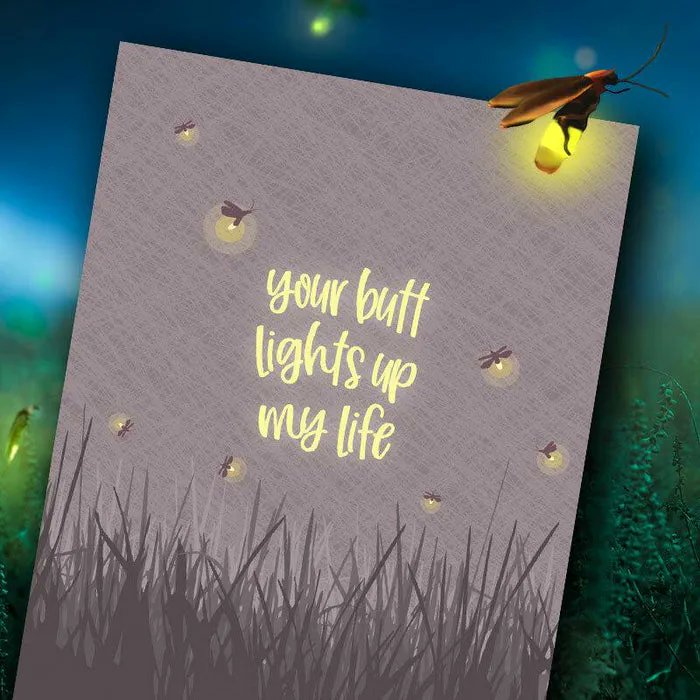 Perpetual_Kid's tweet photo. Perfectly illustrated with a field of fireflies at dusk, our word-playful Your Butt Lights Up My Life Love Card will surely tickle the fancy of your loved one!
https://t.co/WovDzGhAZ8
#valentinesday #valentinesday2023 #romance #greetingcards #yourbutt #lightupmylife https://t.co/ndLRd9gGuQ