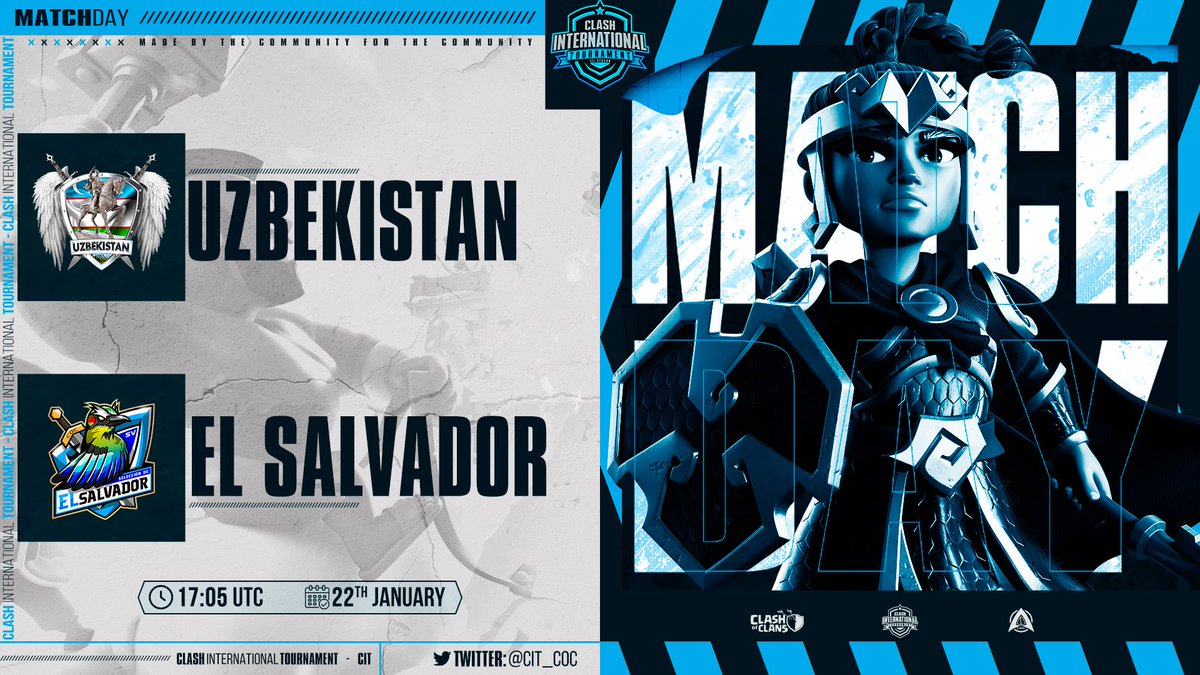 CLASH INTERNATIONAL TOURNAMENT (@cit_coc) on Twitter photo 🔥week 2🔥
🔥We have another great war today🔥 <a href="/SelecElSalvador/">Selección Salvadoreña de CoC</a> 🇸🇻🆚 <a href="/ClashUz/">UzClashCom</a> Uzbekistán 🇺🇿 17:05 UTC 11:05 am🇸🇻
⭕️transmissions⭕️
🔥twitch.tv/levelzero_21
🔥youtube.com/@uzclashcom2185
good luck to both teams⭕️ 🔥week 2🔥
🔥We have another great war today🔥 <a href="/SelecElSalvador/">Selección Salvadoreña de CoC</a> 🇸🇻🆚 <a href="/ClashUz/">UzClashCom</a> Uzbekistán 🇺🇿 17:05 UTC 11:05 am🇸🇻
⭕️transmissions⭕️
🔥twitch.tv/levelzero_21
🔥youtube.com/@uzclashcom2185
good luck to both teams⭕️