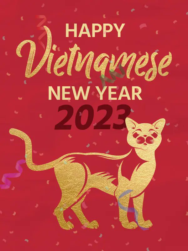 To All of #CatsOnTwitter #CatsOnTwitter #cats Happy Lunar New Year. In Vietnamese...it's the #Yearofthecat #Happy2023