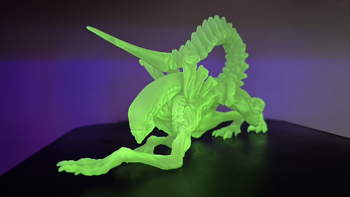 PendergastBen's tweet photo. Alien - Xenomorph Model By Printed Obsession On @printablescom 

Printed On The @anycubic3dprint Photon M3 Premium 

Resin Used - @SirayaTech Glow in The Dark https://t.co/l48ZKxyDLT