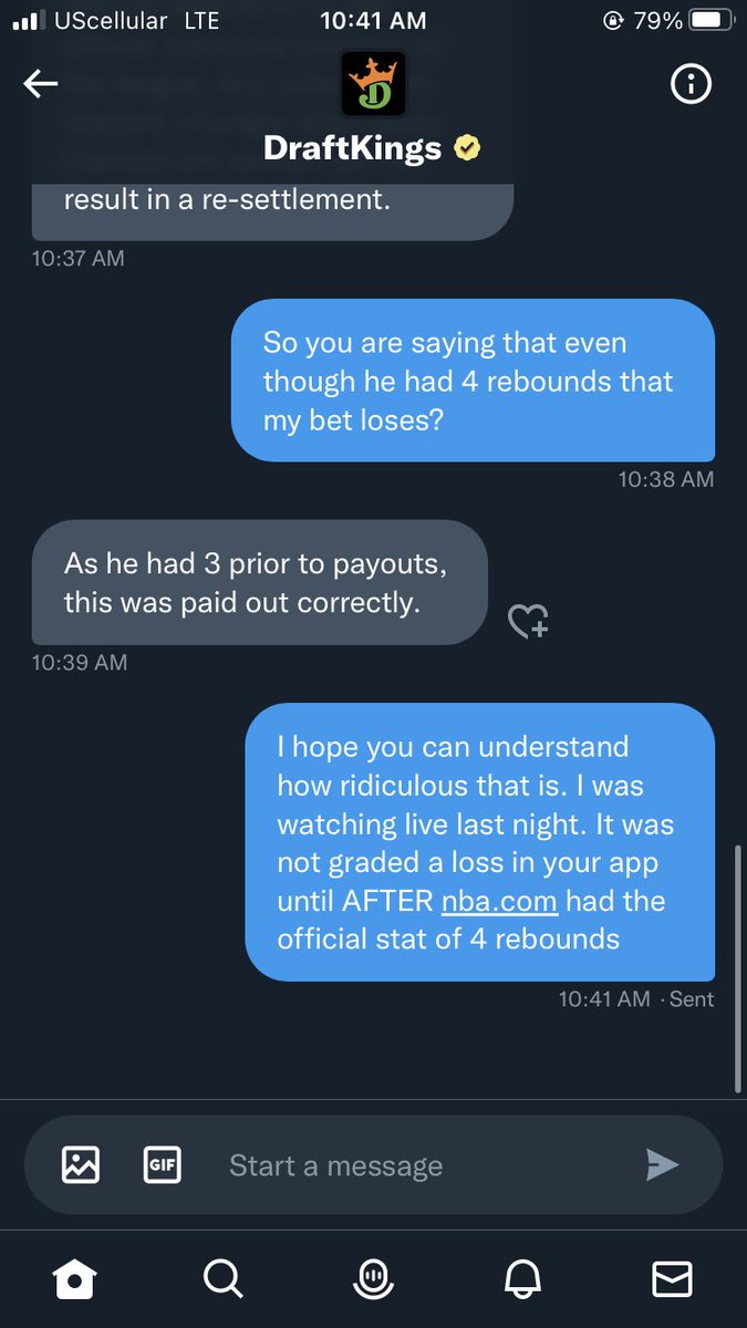 Jaredjeffery's tweet photo. I strongly encourage anyone using DraftKings to delete the app and switch to a different book. Keegan Murray had 4 rbs last night. DK graded my SGP a loss. I reached out and they say this is standard. (1/3) #DraftKings #GamblingTwitter @DraftKings https://t.co/FaU5YBhOh5