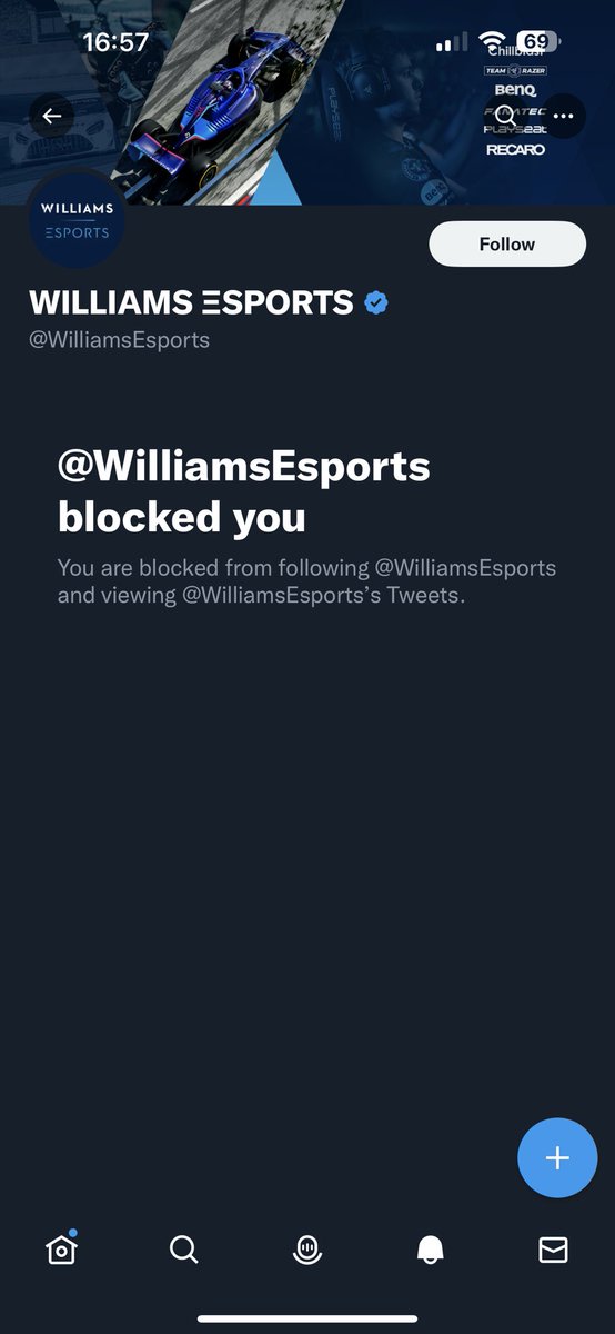 This is for saying “ it’s not looking good for sim racing” as a reply to their driver that won the race from cheating in quali 🙃
#esports #vcoesports #vcograndslam @iRacing @WilliamsEsports