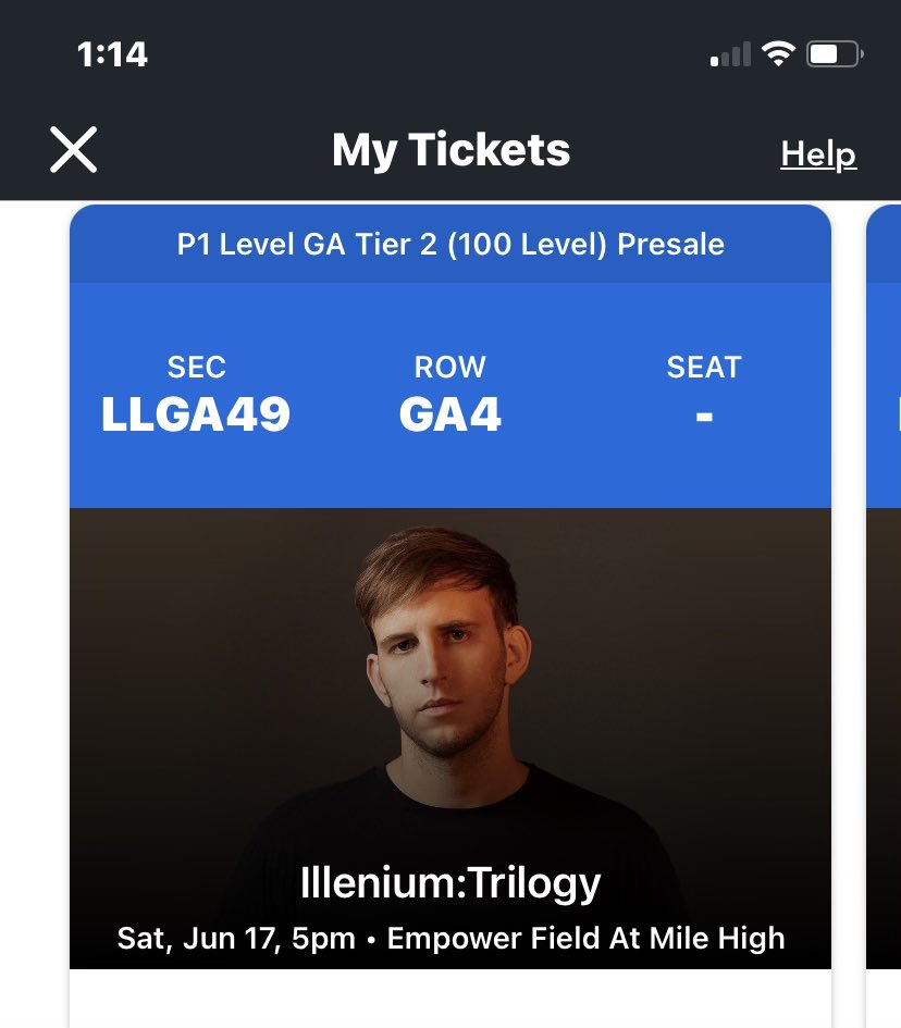 Getting rid of two level 100 <a href="/ILLENIUM/">ILLENIUM</a> Trilogy tickets in Denver!!!!! Baby is coming around that time so we cannot make it anymore 
$200 total for both!! Dm me 
#trilogy
#illenium
