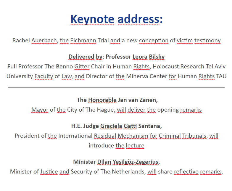 The 5th International #Holocaust #Remembrance Day The Hague on Jan 30th, has an impressive program with very interesting speakers. The event will focus around the theme of “Victim Testimony”.
For info on program, location and registratrion: lnkd.in/ezN8Ui7x
#IHRDTH23