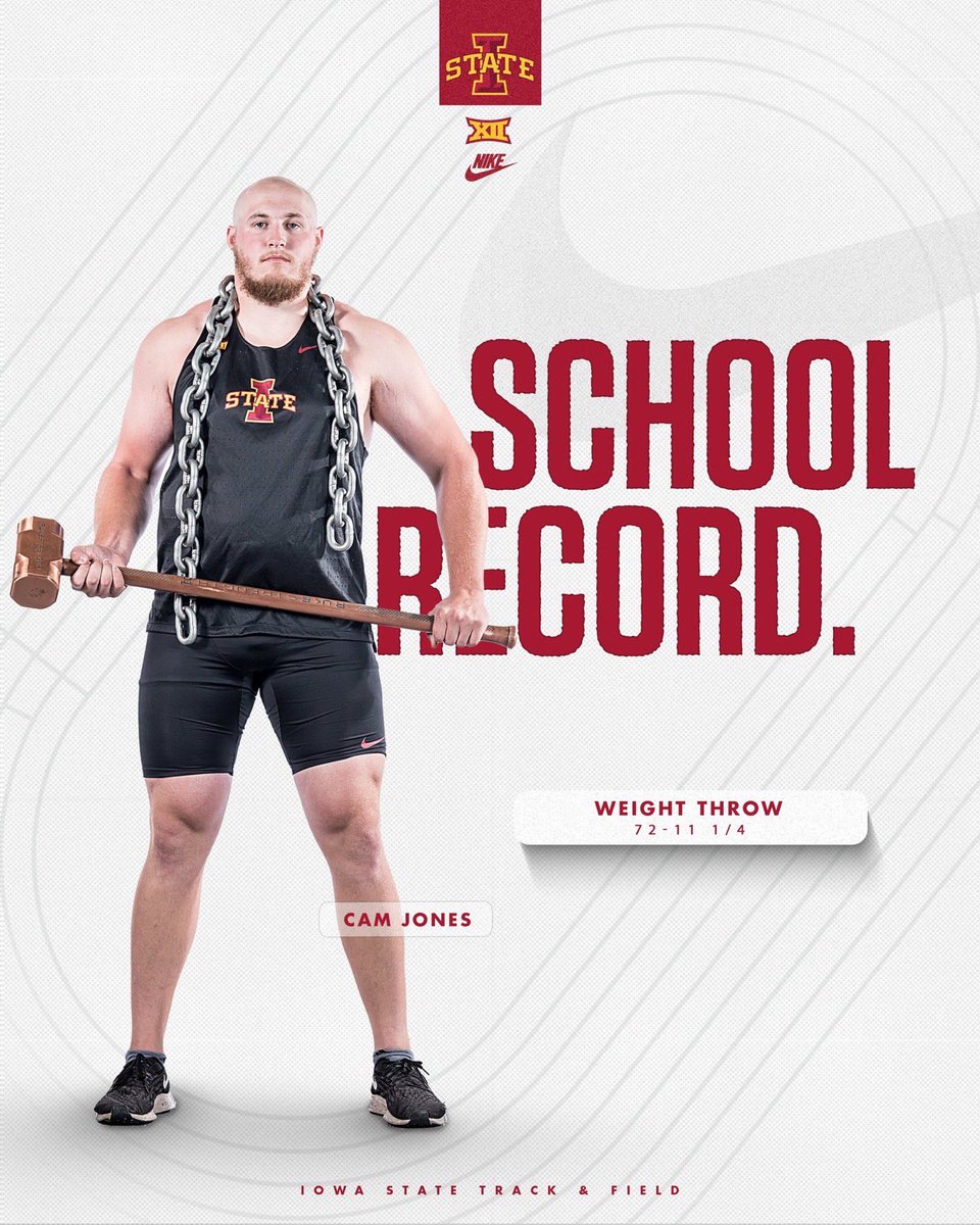 Former Kennedy standout Cam Jones with a new school record at ISU.  Congrats Cam!