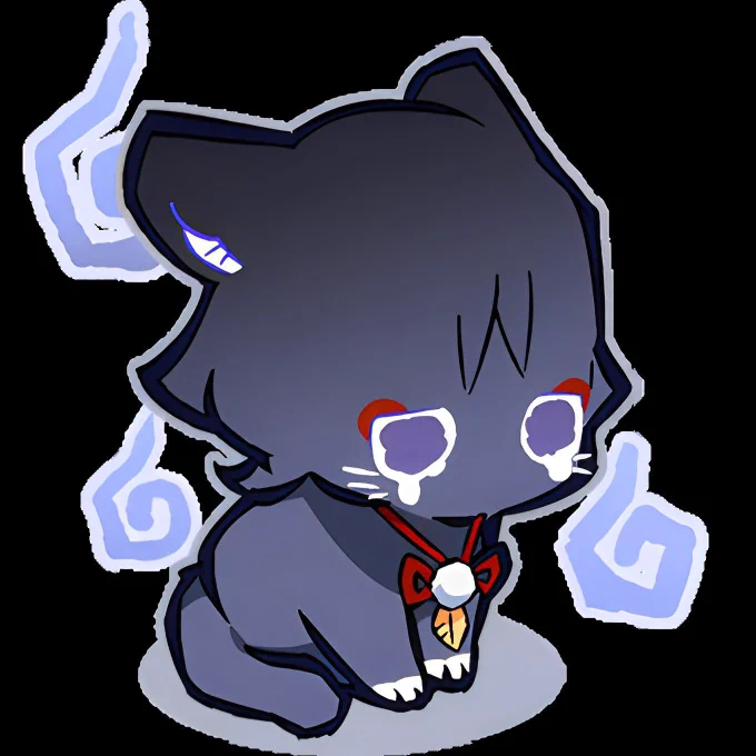 In this lifetime I must see a black cat with white mittens in his little neck accessory  scarameow cosplay 