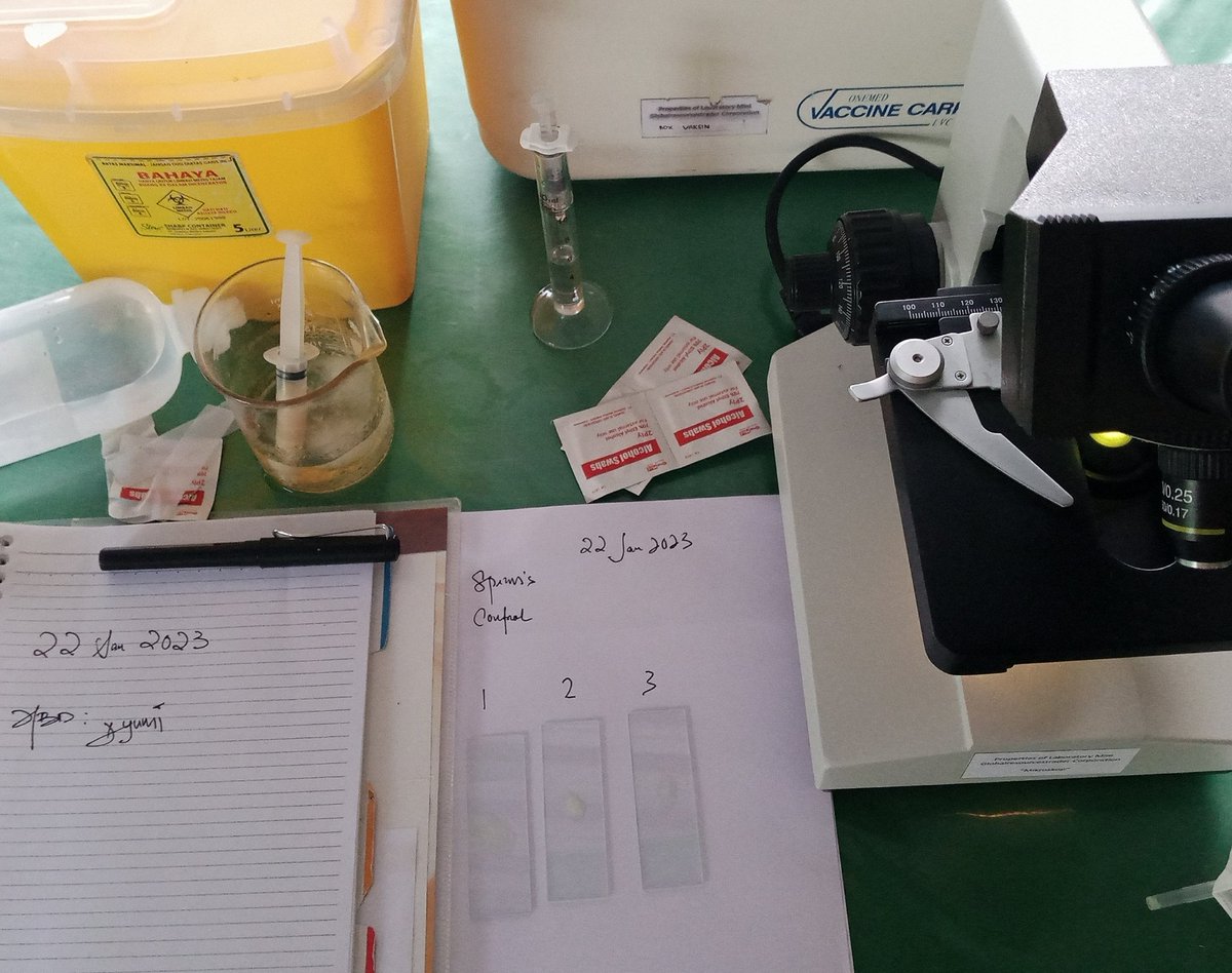 MarineCulture's tweet image. 22 JAN 2023
#ICSGRTC 

Memijah &amp;amp; mengamati peforma sperma ikan Kerapu Kertang dibawah Mikroskop (Mikroskopik)., Sebelum melakukan perkawinan silang ikan kerapu hibrida (Epinephelus sp).

Leader: @NgPgmd