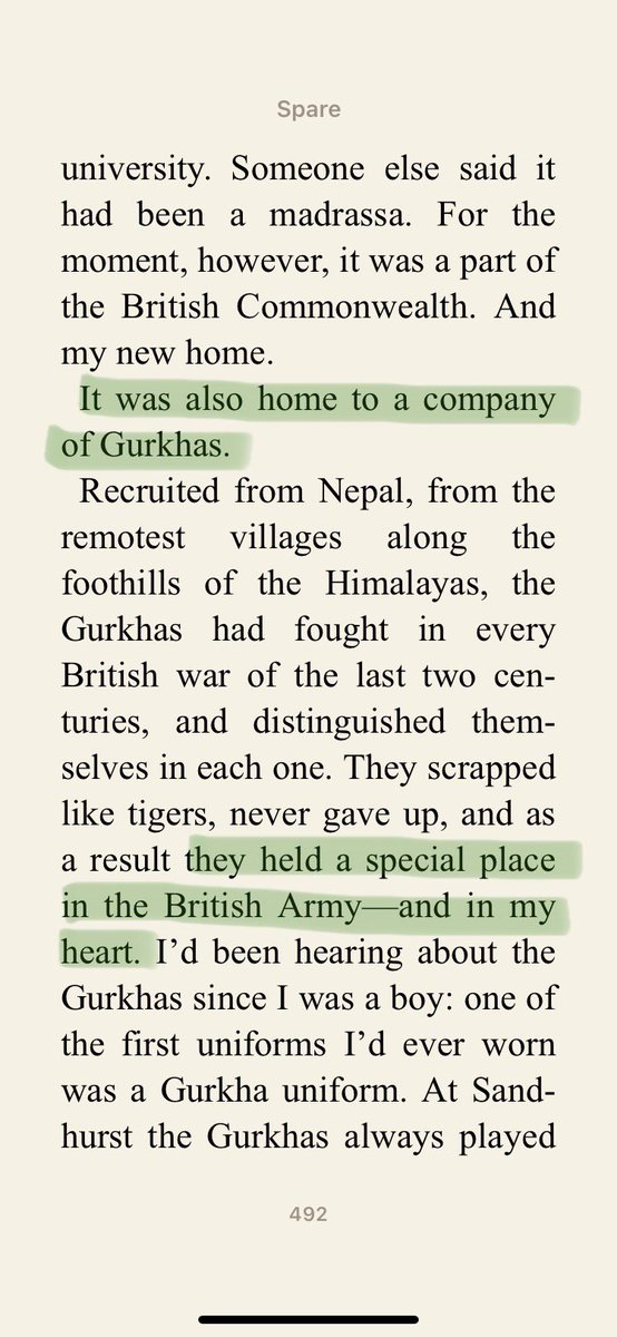 BaronessBruck's tweet image. That time, when Harry tried to pretend that a unit of Gurkhas was following him around as some sort of CULTURAL QUIRK, and not because they were TASKED to do it 🤦🏻‍♀️💥🙄

“One of the guys”, he said; “so normal”, he said 🤣🎪🎖 #Spare #Protected #Coddled #NotNormal