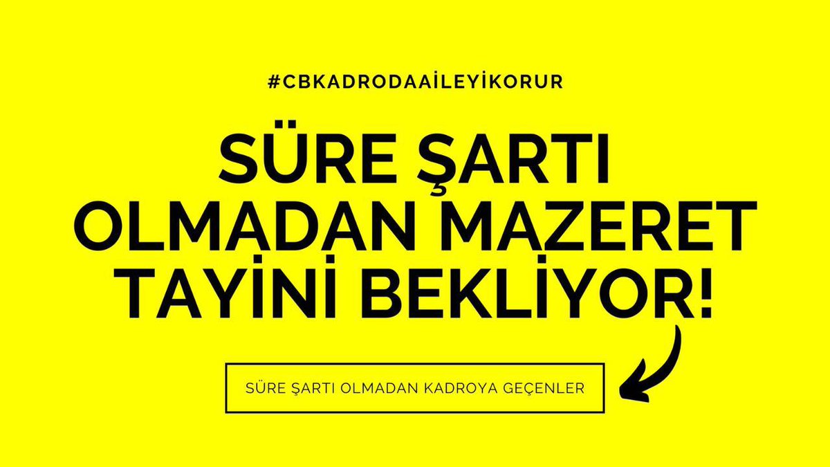 muniselimguven's tweet photo. Sayın Cumhurbaşkanım, bütün aile, eş dost, akrabalarımız sizden eş durumu haberini bekliyoruz.Kadromuzun tüm haklarından faydalanmak istiyoruz. Bunun için tek talimatınızı bekliyoruz. 
@RTErdogan
#CbKadrodaAileyiKorur https://t.co/odOfP3ijTc