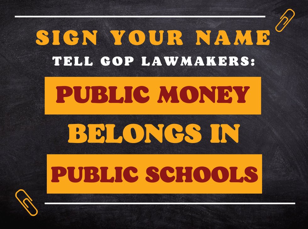 iowahousedems's tweet image. URGENT: Voucher debate starts in 24 hours!  If you haven’t already, contact lawmakers and tell them public money belongs in public schools. This fight isn’t over. 
1️⃣ Sign the petition at: actionnetwork.org/petitions/no-v…. 
2️⃣ Contact state lawmakers now: legis.iowa.gov/legislators/fi….