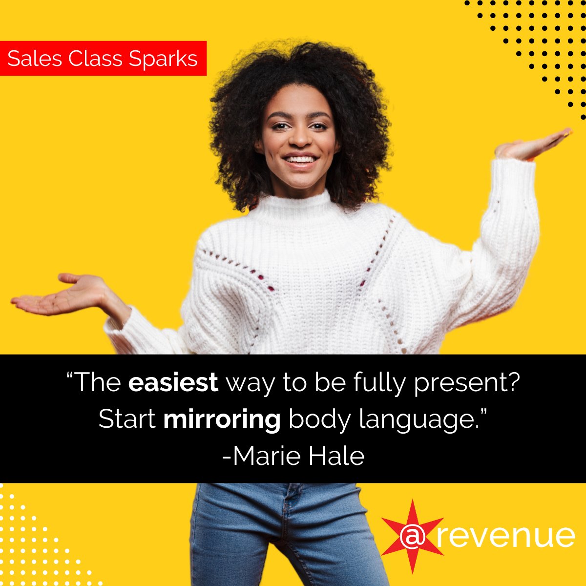 revenuechicago's tweet photo. Your prospect’s mouth might be telling you something totally different from their eyes. Stay present–mirror their body language &amp; you just might uncover a hidden emotional tie. 
You need more than the gift of gab to succeed in #sales:

https://t.co/HIoeATSxEV https://t.co/ZEYczLriHH